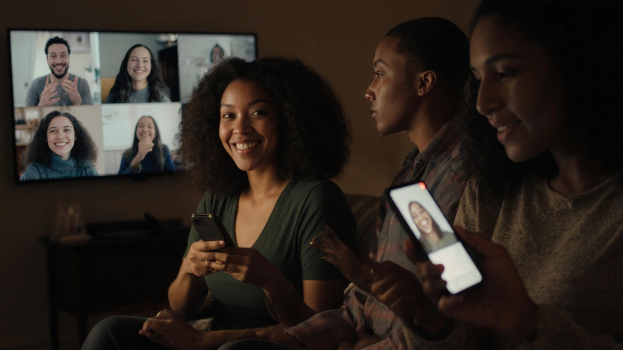 Real customers recording heartfelt testimonials on their phones in various home settings.