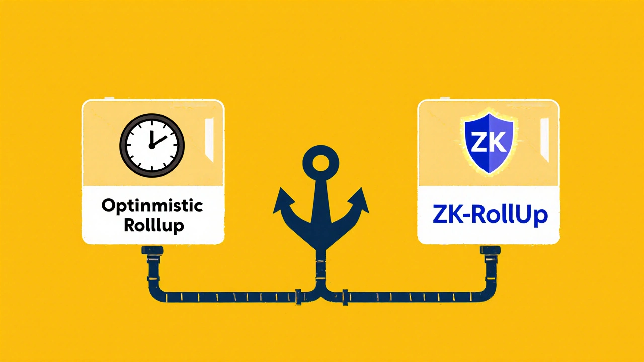 Two types of rollups shown side by side with different validation symbols.