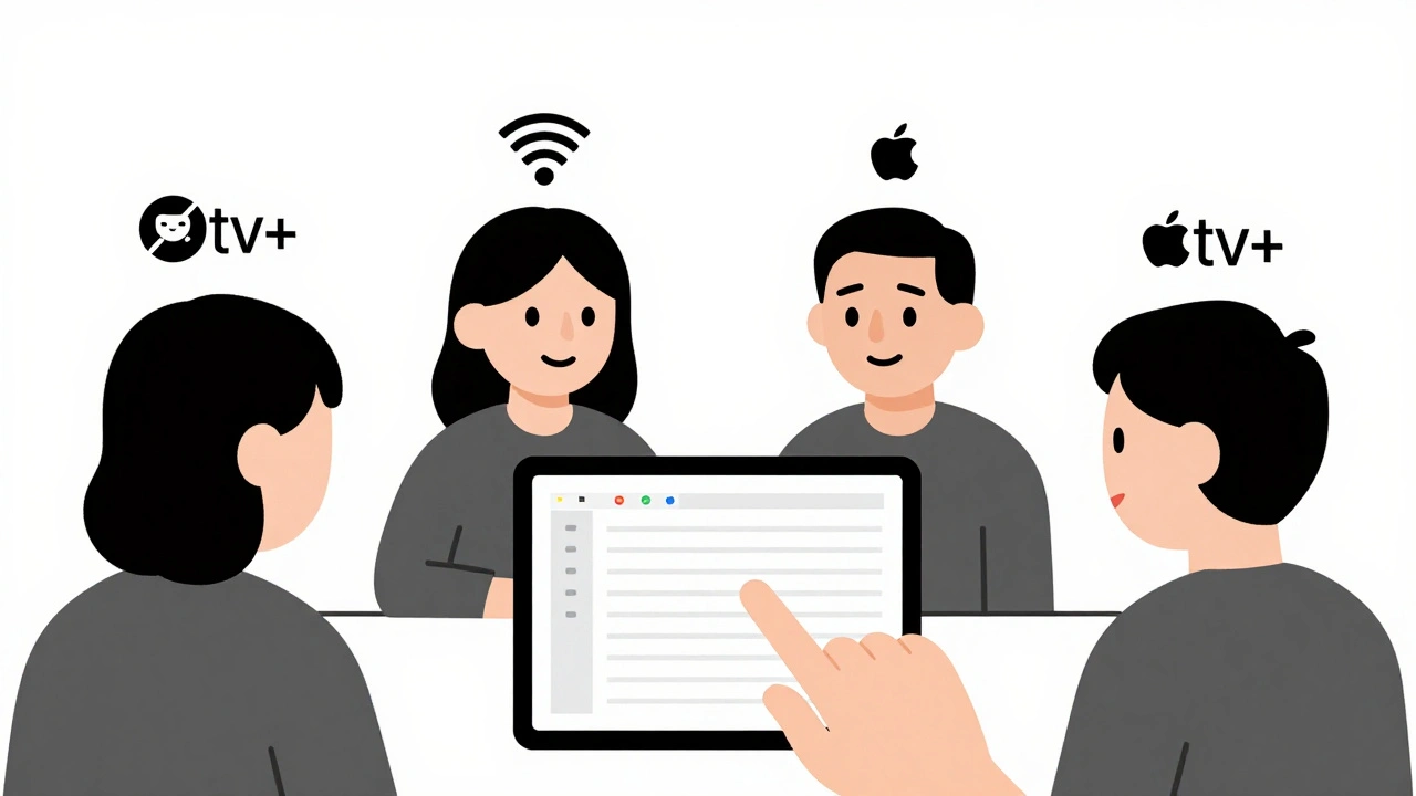New roommate added to a shared spreadsheet, with someone canceling a subscription peacefully.