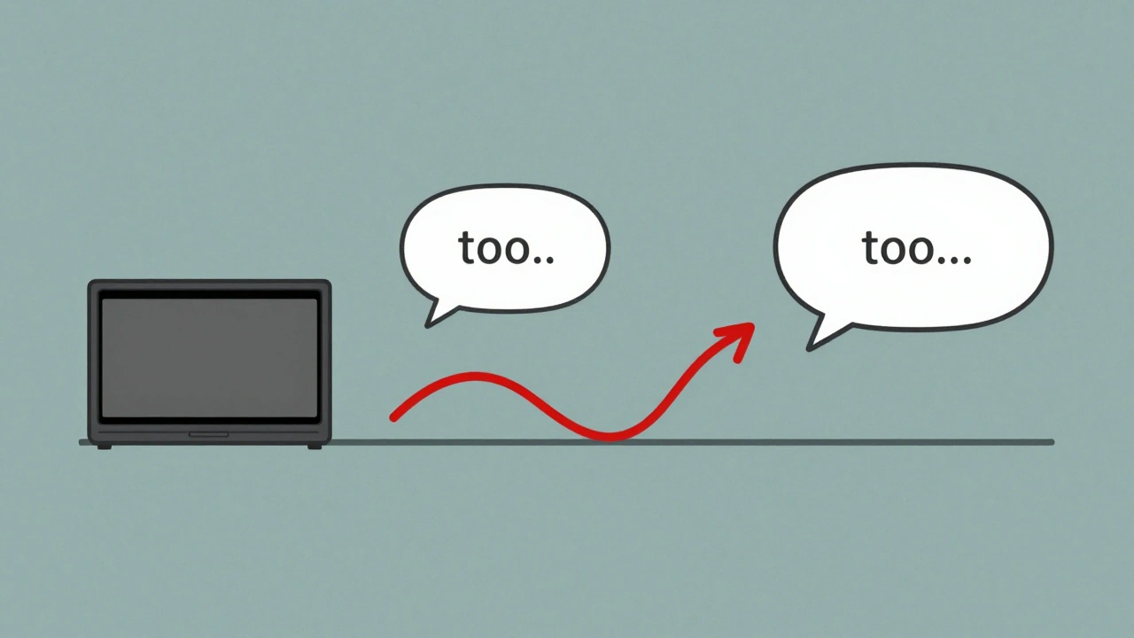 Subtitle timing issues shown as misaligned text bubbles on a video timeline.