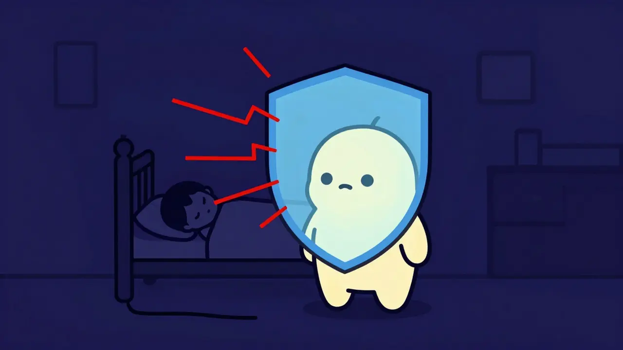 Router guardian protects sleeping child from light.