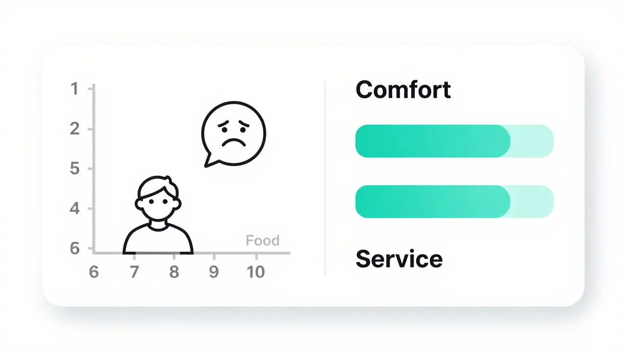 Comparison of confusing 1-10 scale versus clear attribute-based rating system