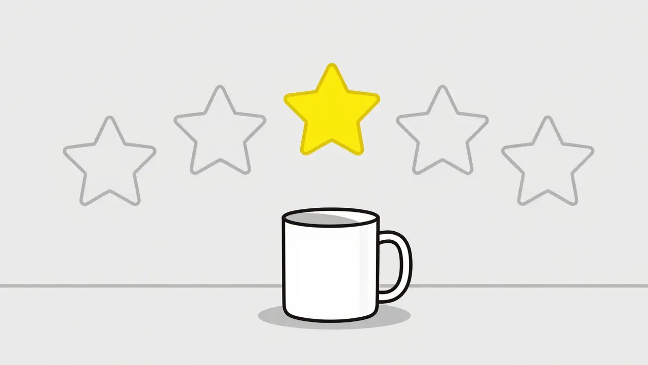 Illustration of halo effect: one nice detail causes full five-star rating for a product