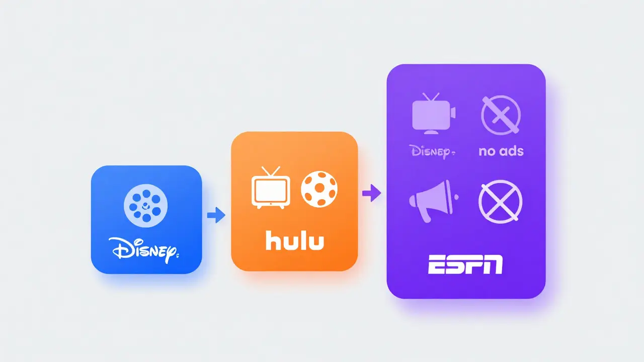 Minimalist graphic comparing streaming service bundle options