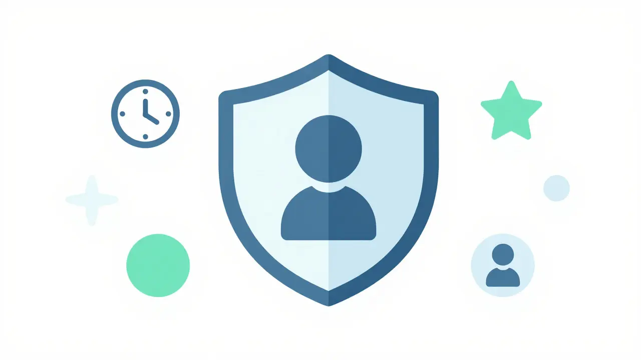 Abstract illustration of digital safety shields and parental control icons