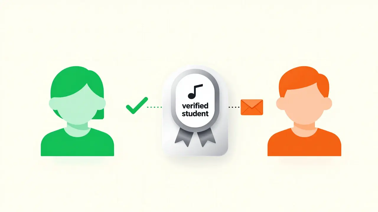 Abstract representation of verifying student status for streaming