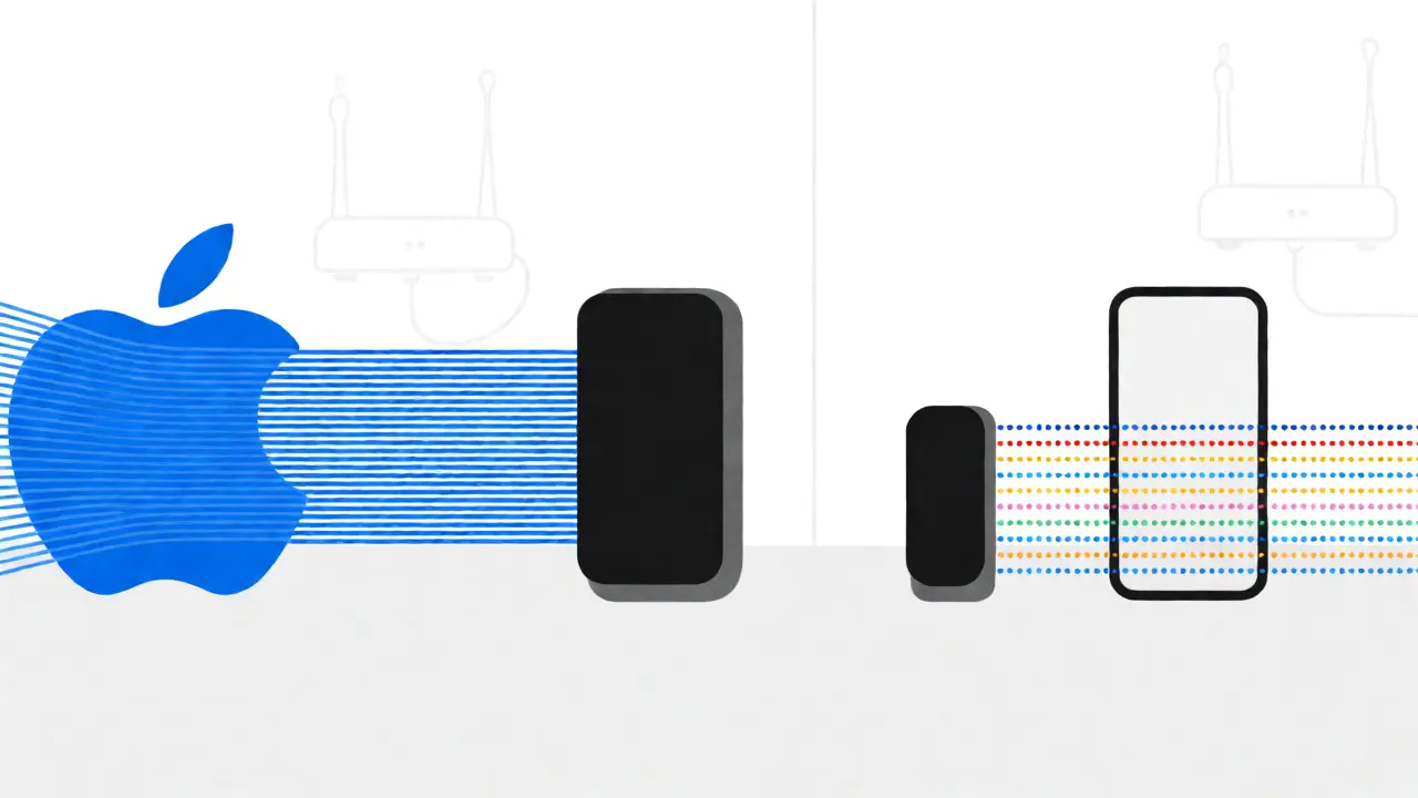 Abstract diagram comparing smooth lossless audio streams against compressed digital signals