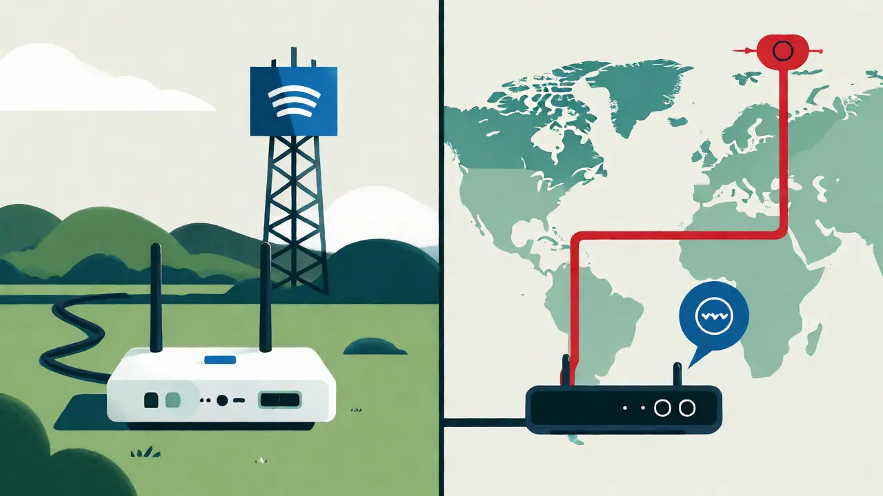 Comparison of local vs. global DNS routing paths for streaming.