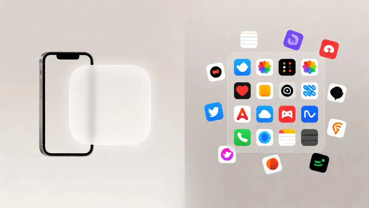 Conceptual illustration contrasting closed ecosystem and open platform
