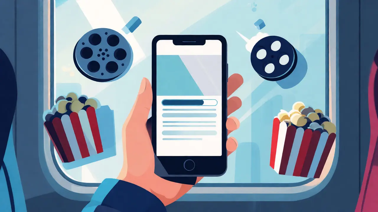 Smartphone downloading content for offline viewing